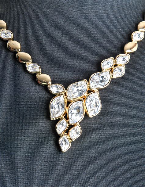 christian dior rhinestone necklaces.